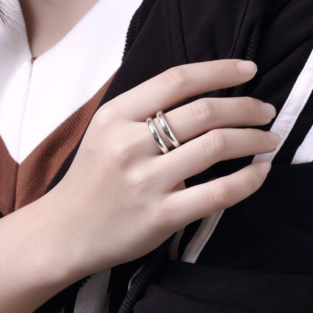 Silver Plated Open Ring - Picture 4 of 4